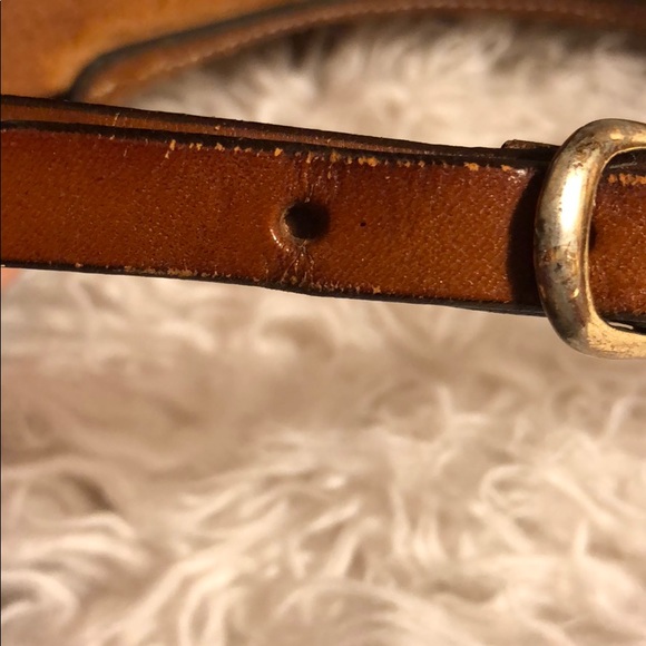 Handmade Brown Leather Visor with Brass Hardware - Picture 5 of 8